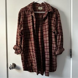LL Bean Brown Flannel